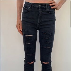 Zara Woman Distressed Jeans